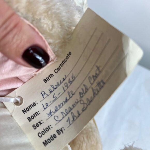 VTG articulated Teddy Bear In Pink Dress With Lace Movable Head Arms Legs Clara - Picture 7 of 8